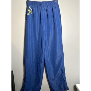 ME. MELODY EHSANI BLUE WINDBREAKER PARACHUTE ANKLE ZIP BUTTERFLY PANTS EUC SZ S‎